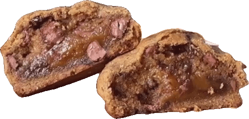 a coffee break cookie broken open